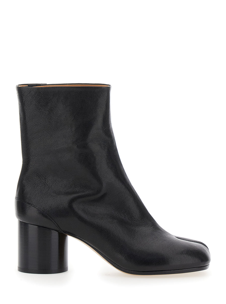 Boots Tabi Toe Black Leather Sheep