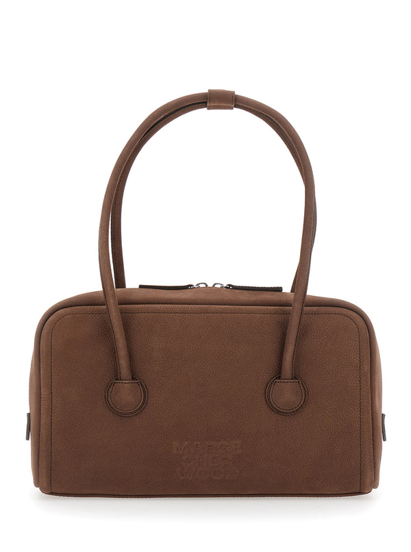 Shoulder Bag Brown Leather Cow