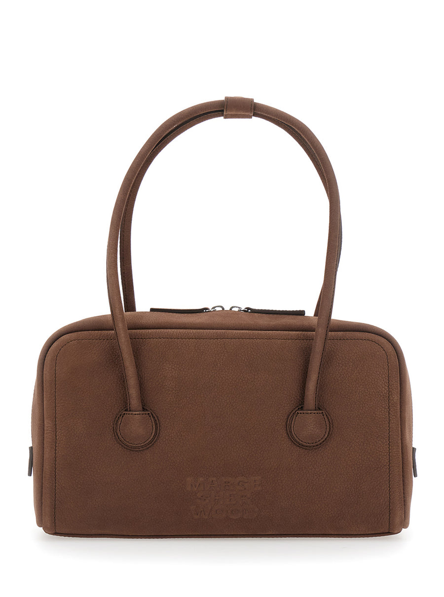 Shoulder Bag Brown Leather Cow