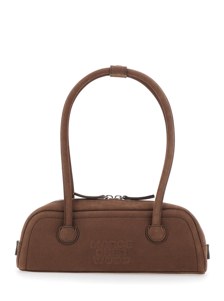 Shoulder Bag Brown Leather Cow