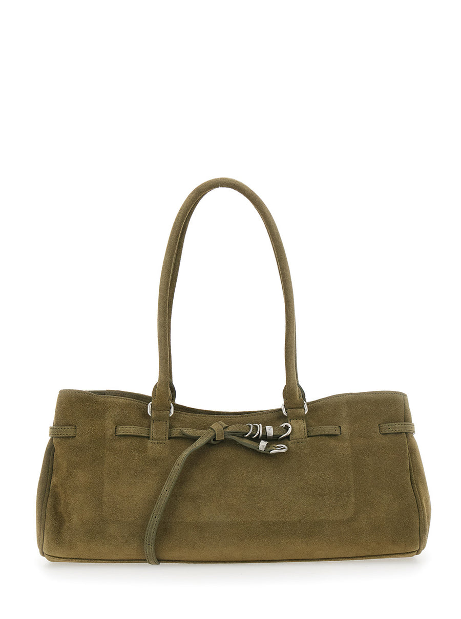 Shoulder Bag Soft Grandma Green Leather Cow