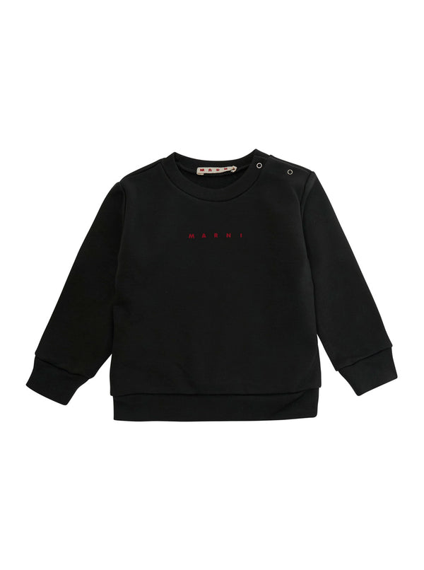 Sweatshirt With Logo Patch, Grey Cotton Hoods & Sweatshirts