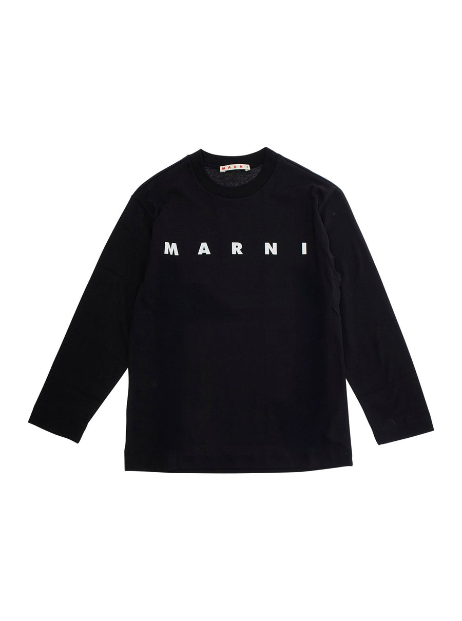 Crew Neck T-Shirt Black Cotton
