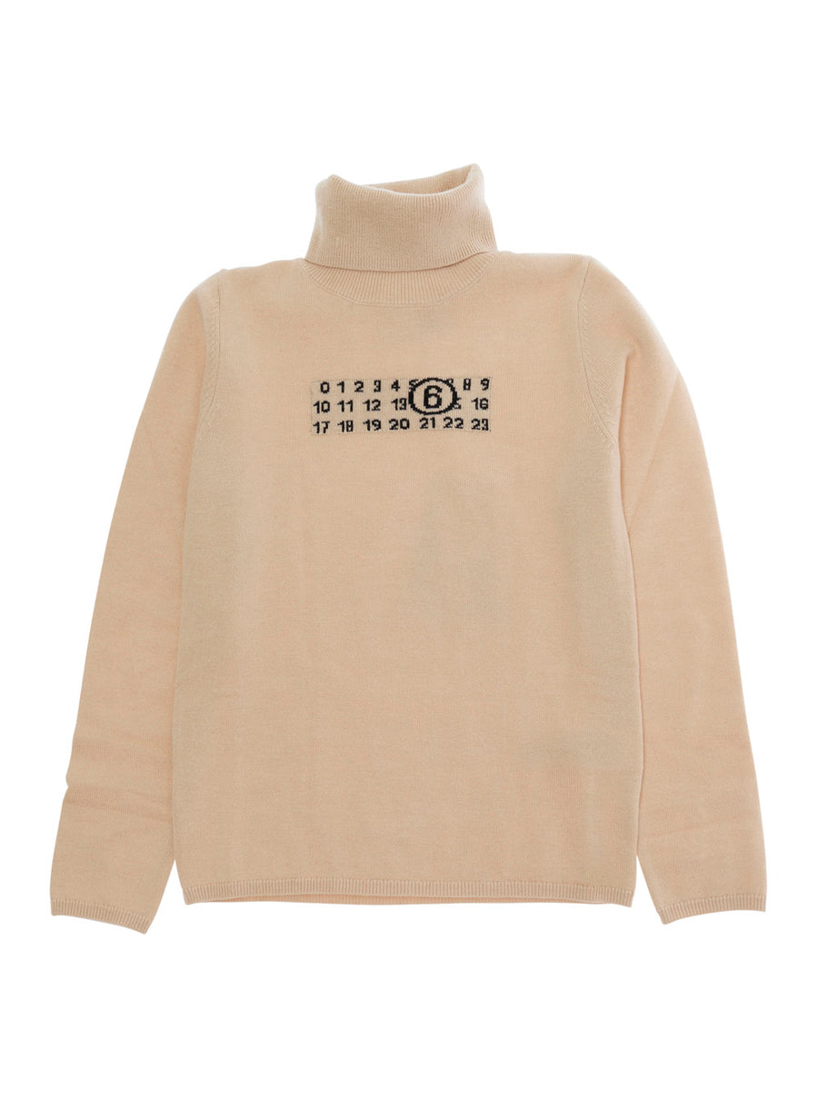 Boys Tech Fabric Sweater Brown Wool Tops