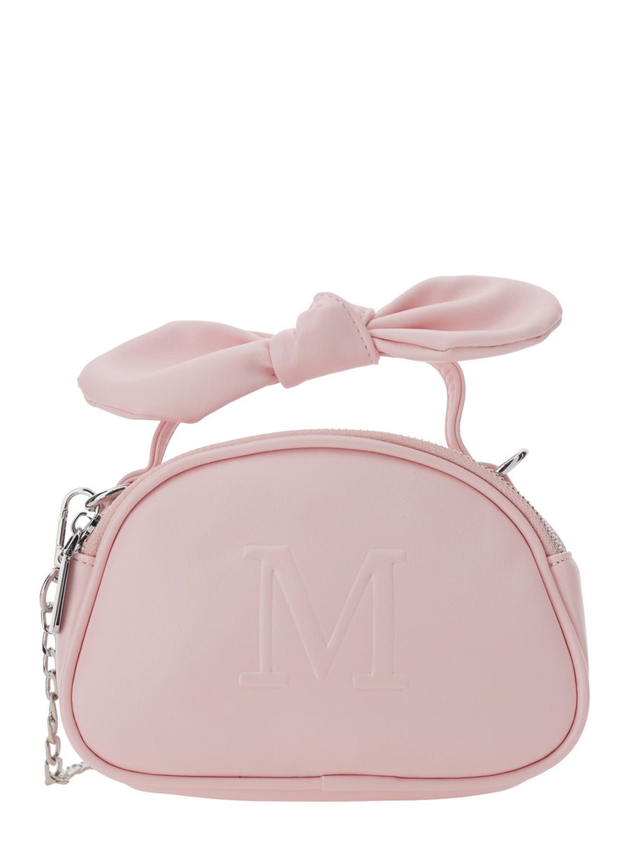 Crossbody Bag With Leather Handles, Pink Polyurethane Shoulder