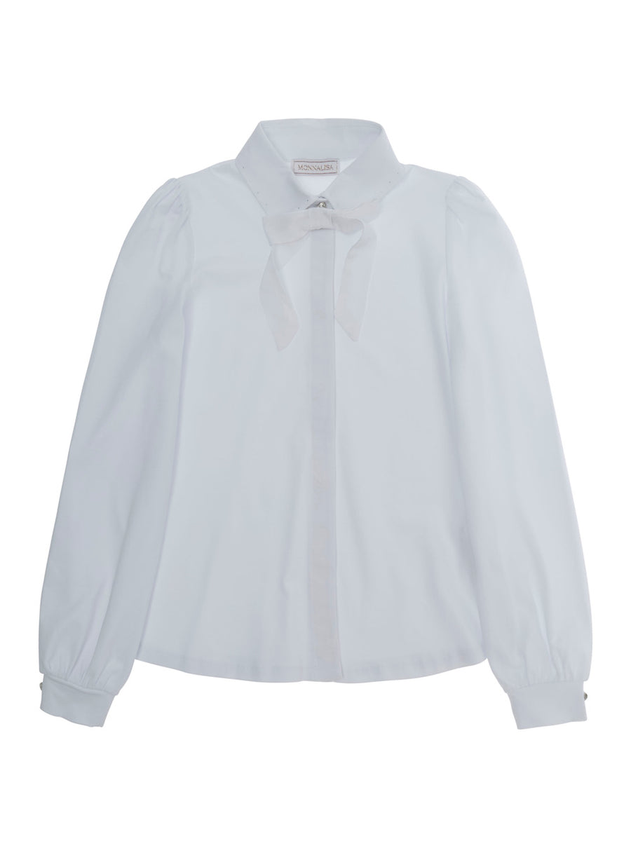 Shirt Magda French Collar White Cotton Blouses And