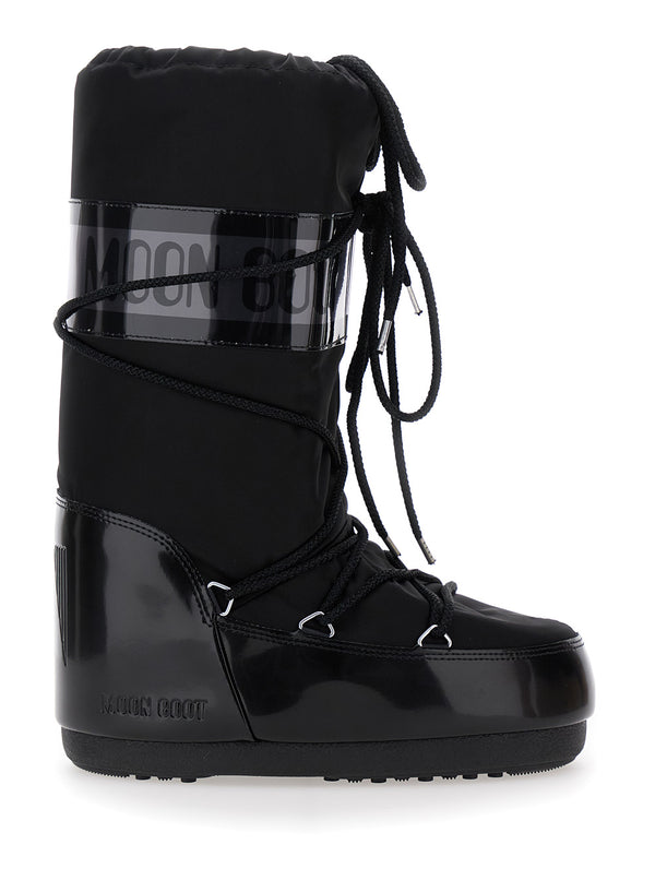 Snow Boots Icon Black Tech Fabric