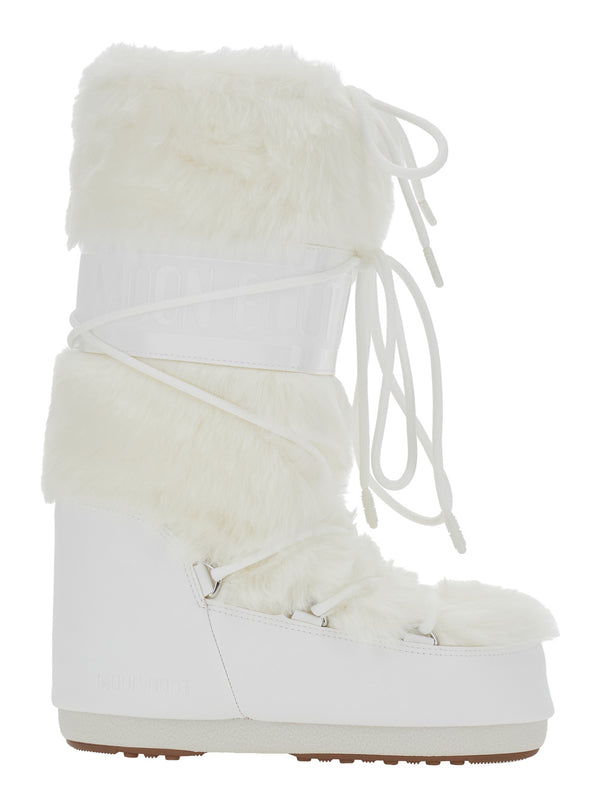 Boots Icon Faux Fur White