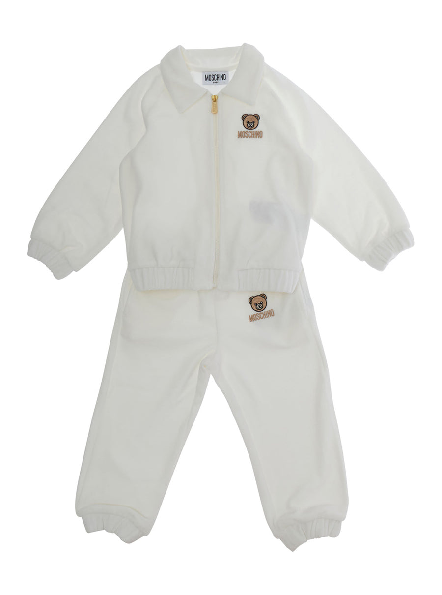 Girls Tracksuit Set White Cotton Sets