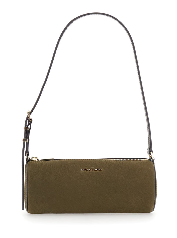 Shoulder Bag Izzy Green Leather Cow