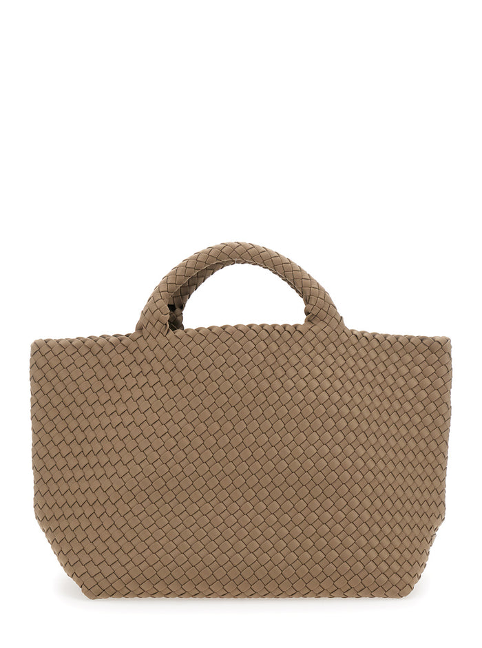 St Barths Medium Tote Bag With Handles And Zip Closure Cashmere Beige For Women Hand