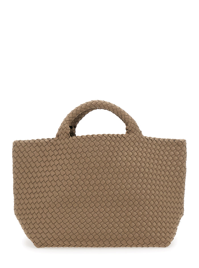 St Barths Medium Tote Bag With Handles And Zip Closure Cashmere Beige For Women Hand