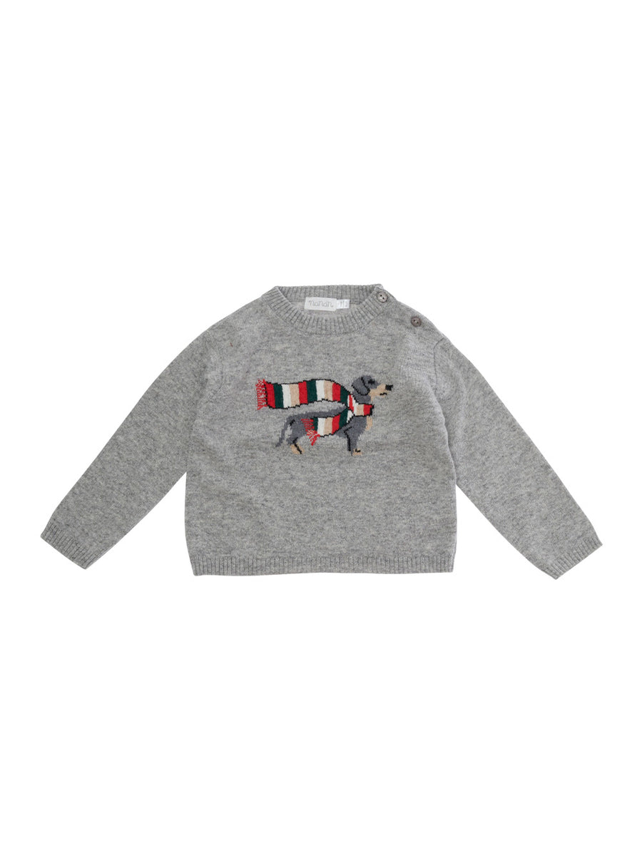 Knit Crewneck Sweater C-Grafica Grey Viscose Tops