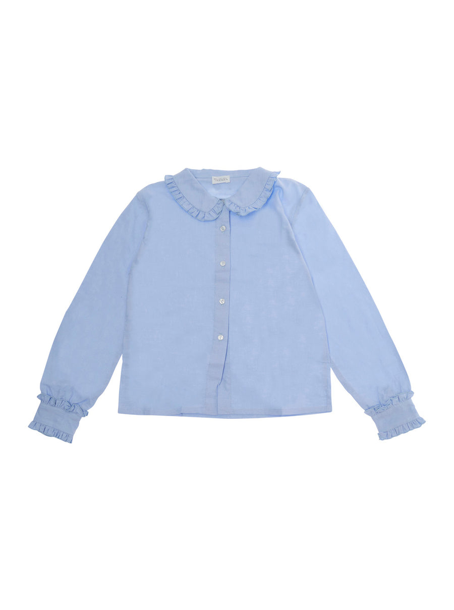 Oxford Shirt Light Blue Cotton Blouses And