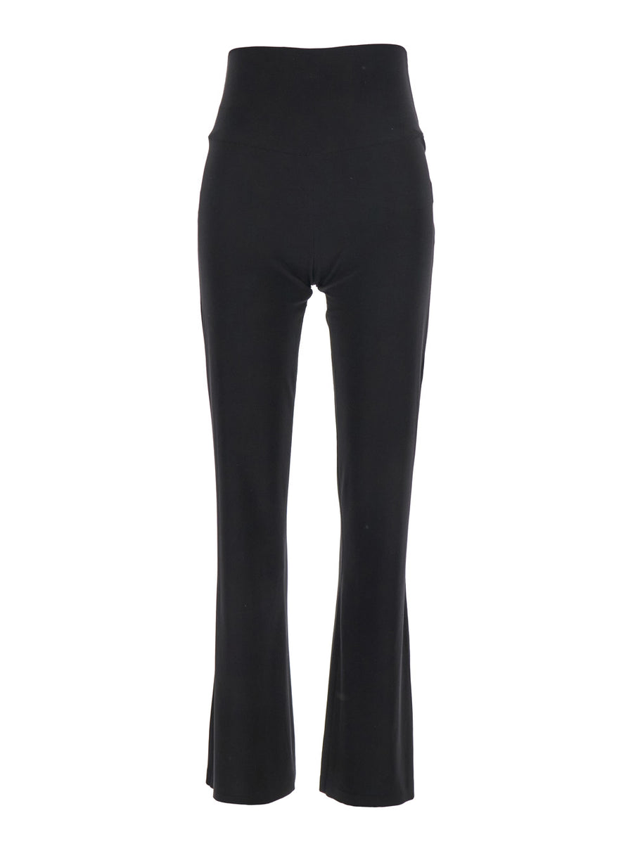 Boot Pants Black Tech Fabric Polyester Trousers