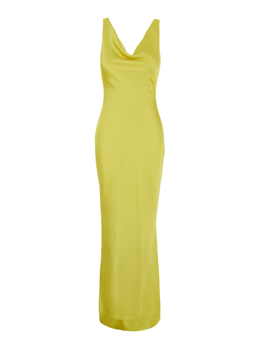 Maria Gown Yellow Tech Fabric Polyester