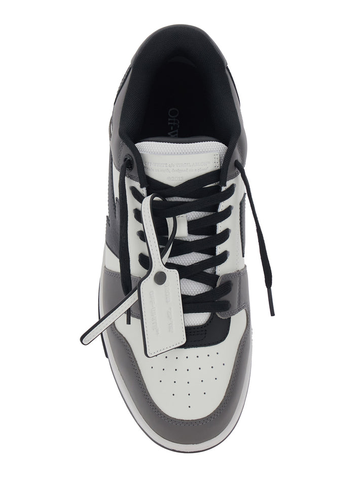 Sneaker Out Of Office Low Top With Logo Patch On The Tongue And Contrast Stitching Gray Leather For Men Grey