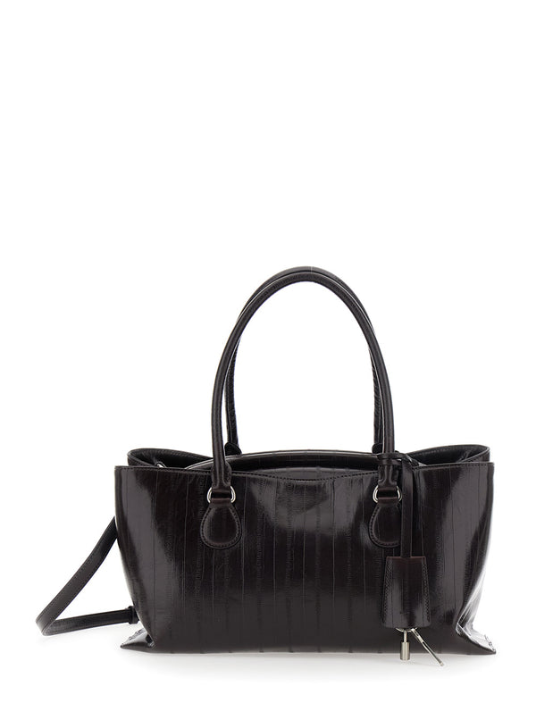 Shoulder Bag Brown Cow Leather