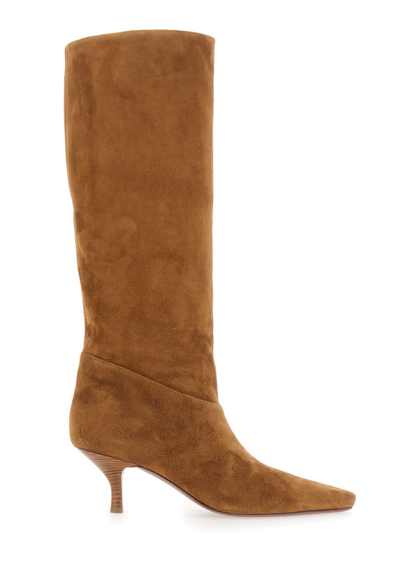 Heeled Boots Rose 60 Brown Goat Leather