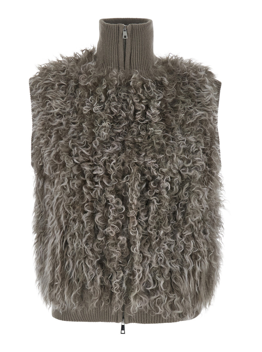 Wool Gilet Beige Blazers