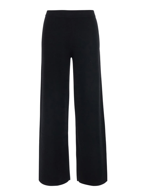 Trousers Black Wool-Cashmere