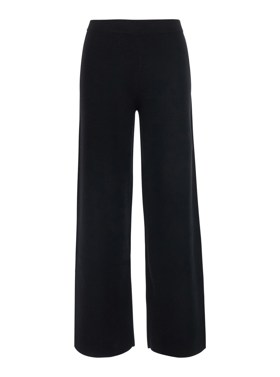 Trousers Black Wool-Cashmere