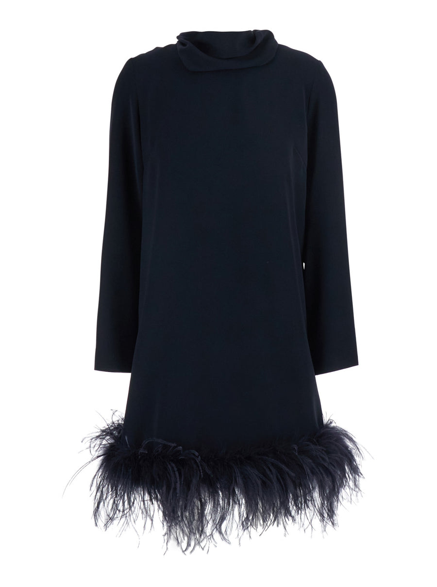 Dress Feathers Black Tech Fabric Polyester