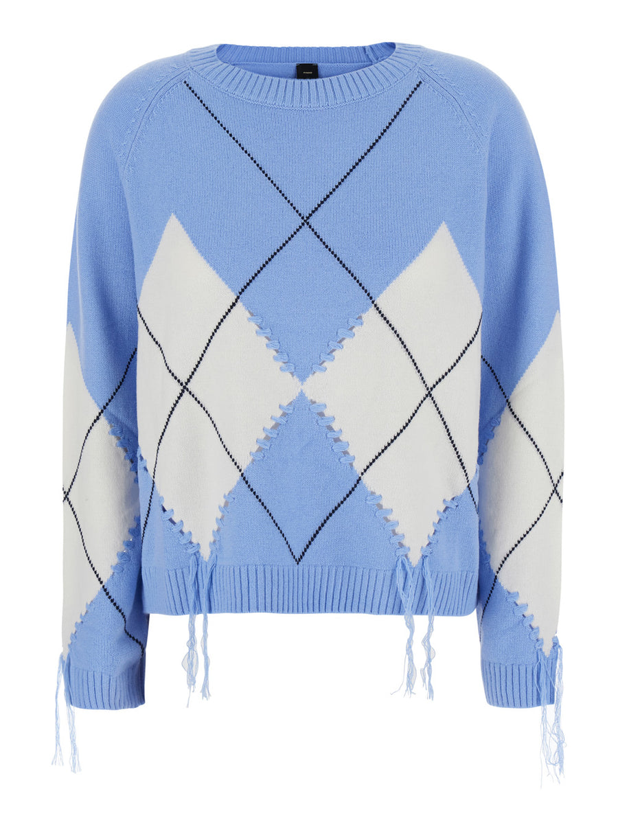 Sweater Berna Blue Wool Tops