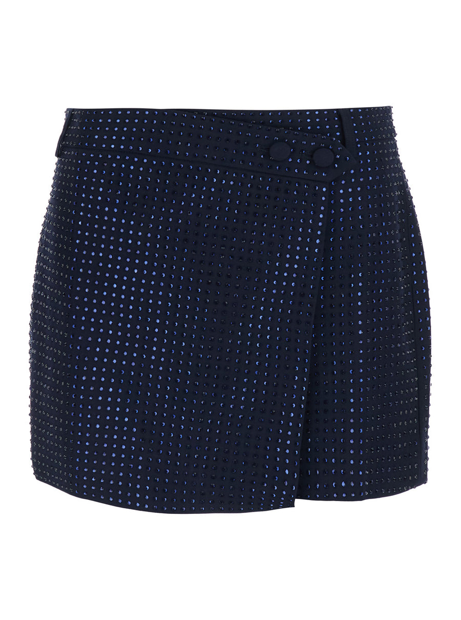 Blue Tech Fabric Skirt Polyester
