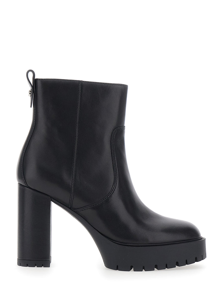 Ankle Boots Clara 01 Black Calfskin Cow Leather