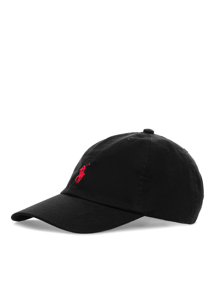 Black Cotton Logo Embroidered Baseball Cap For Women Hats And Gloves