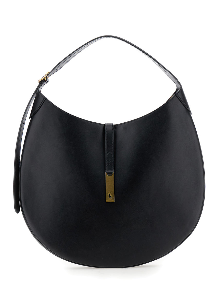 Shoulder Bag Smooth Leather Black Cow Handbags