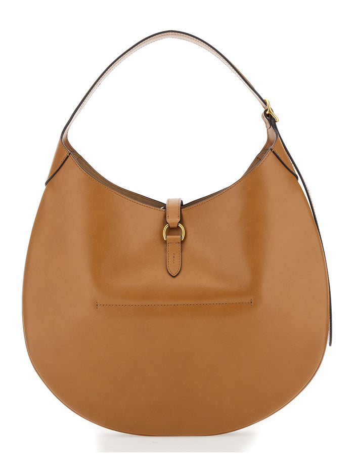 Shoulder Bag P Id Shldr With Brown Leather Strap Woman Cow Hand
