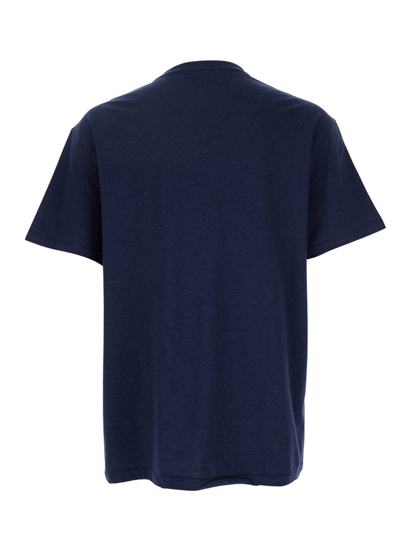 T-Shirt Crew Neck Blue Cotton T-shirts