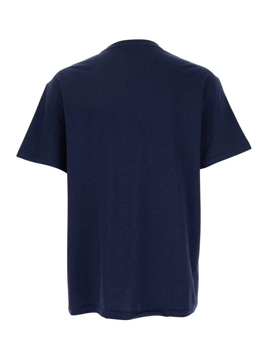 T-Shirt Crew Neck Blue Cotton T-shirts