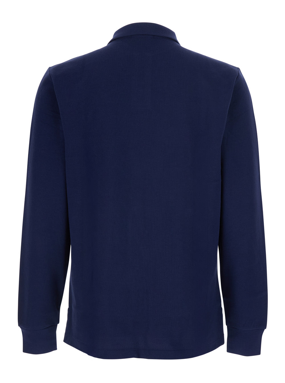 Slim Fit Blue Polo Shirt With Long Sleeves And Pony Embroidery On The Front Cotton For Men Blu Tshirts