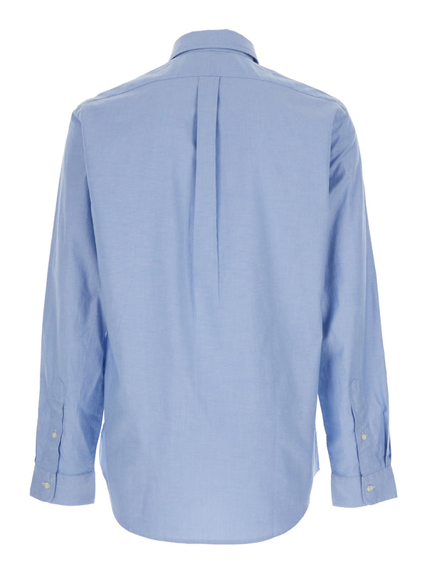 Shirt Custom Fit Light Blue Cotton