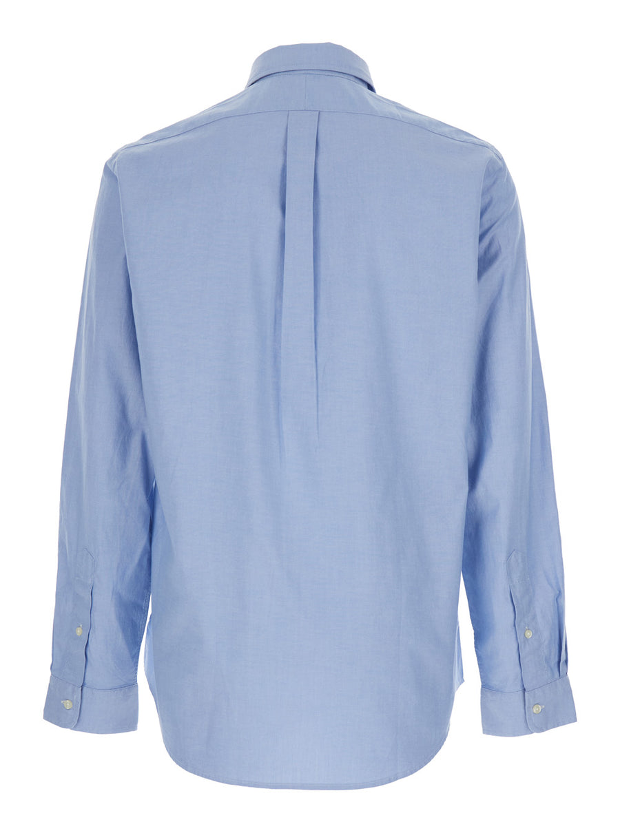 Shirt Custom Fit Light Blue Cotton