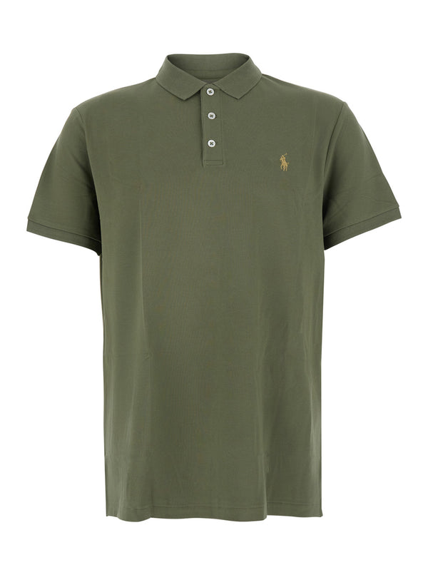 Polo Shirt Custom Fit Green Cotton T-shirts