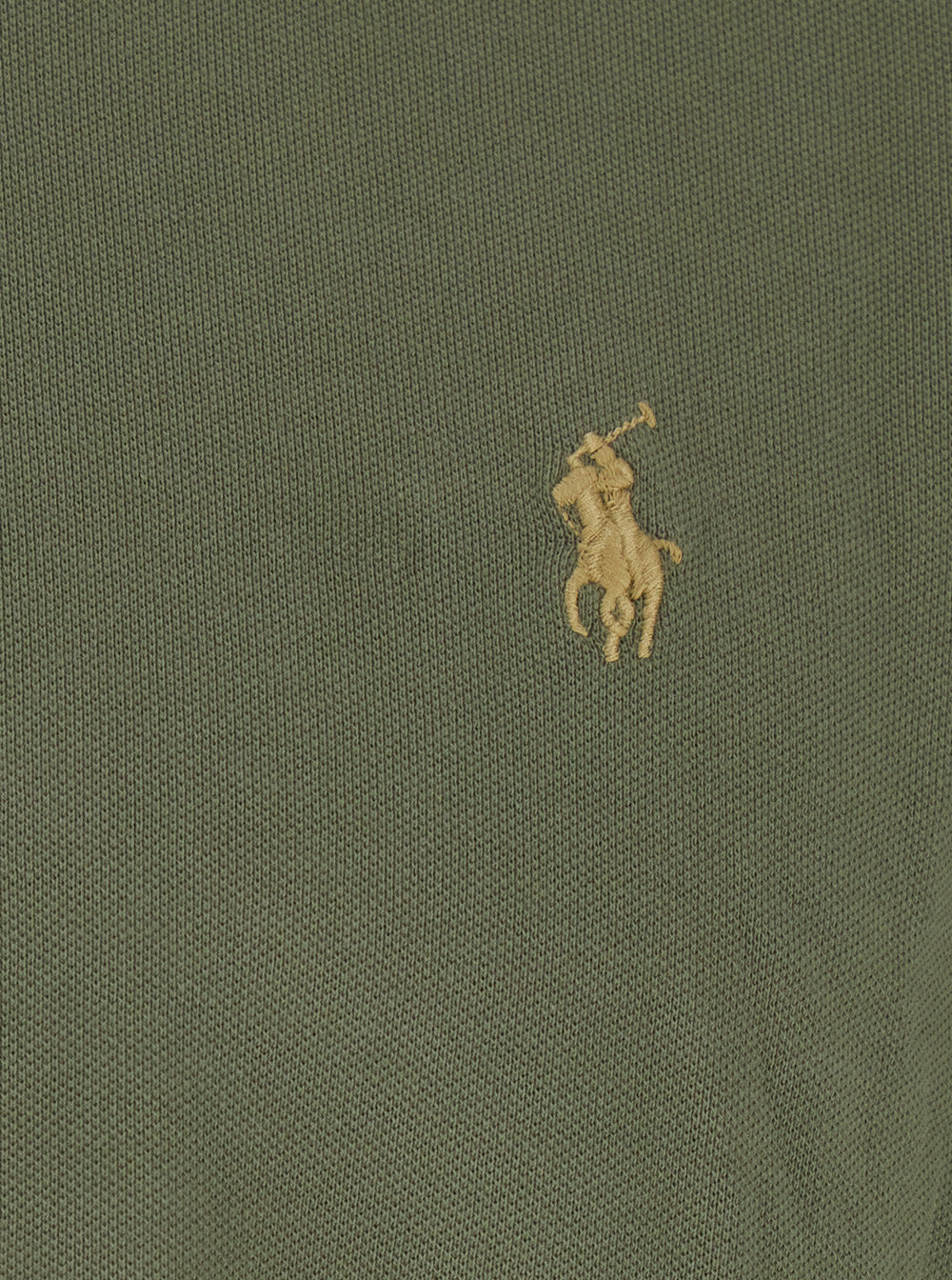 Custom Fit Green Polo Shirt With Classic Collar And Pony Embroidery On The Front Cotton For Men Tshirts
