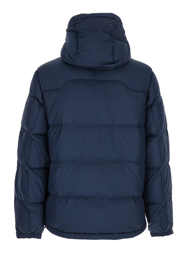 Mens Down Jacket Blue Polyester Padded &