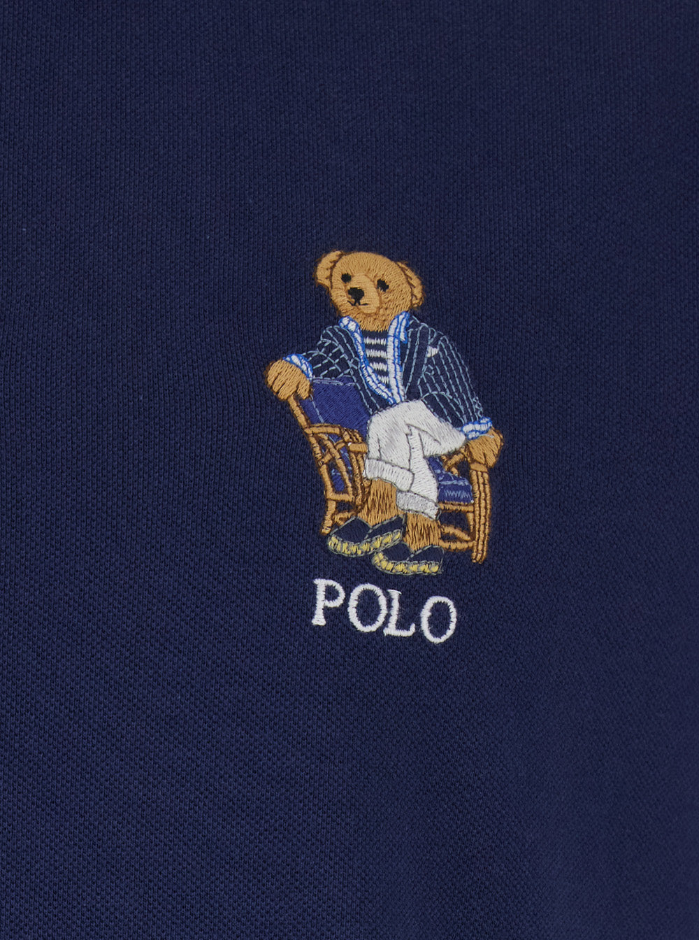 Blue Polo Shirt With Patch Logo On The Front And Classic Collar Cotton For Men Blu Tshirts