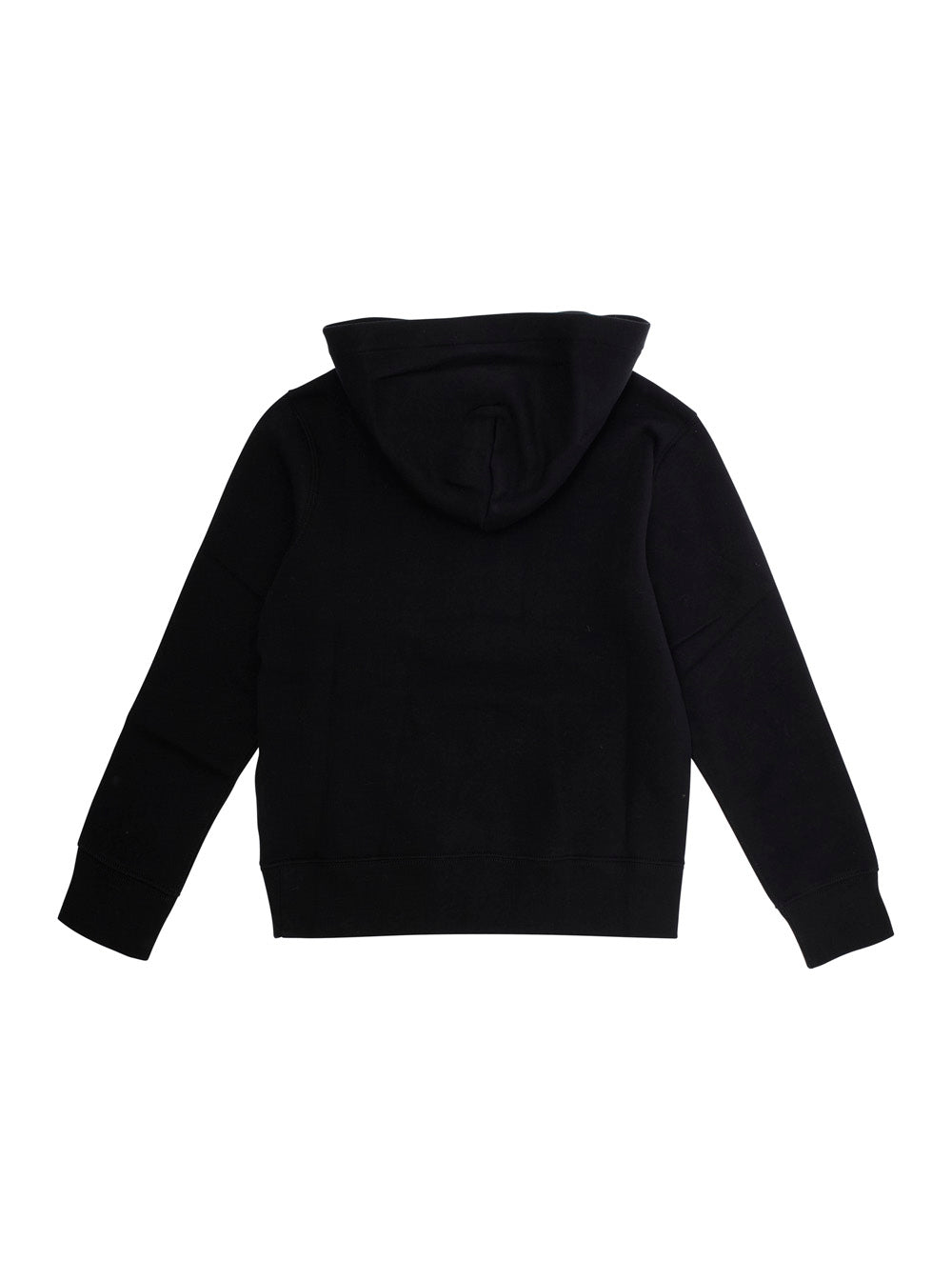 Hooded Sweatshirt With Fixed Hood And Pony Logo On The Front Black Cotton Boy Polyester Sweatshirts