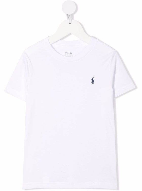 White T-Shirt Logo With Crew Neck And Short Sleeves For Women Cotton Tshirts Polo Shirts