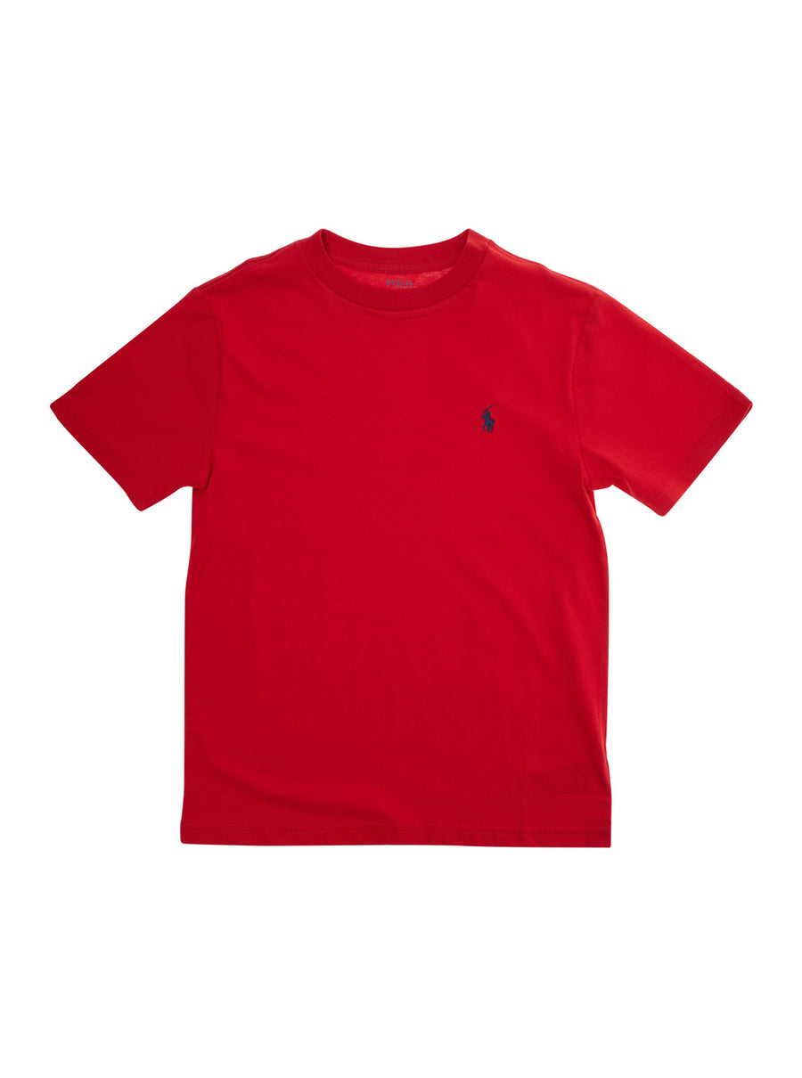 Crew Neck T-Shirt Red Cotton T-shirts