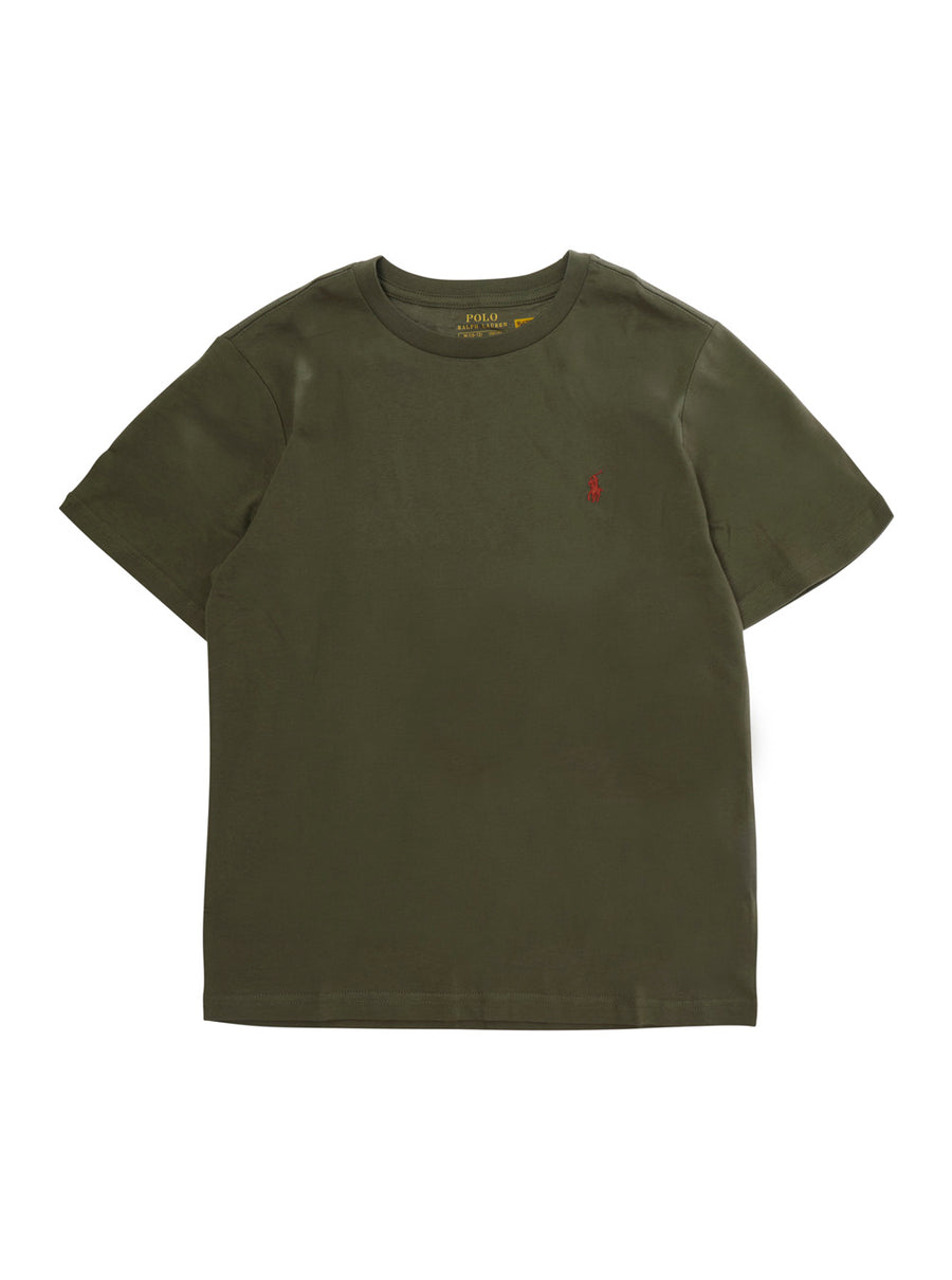 T-Shirt Round Neck Green Cotton T-shirts
