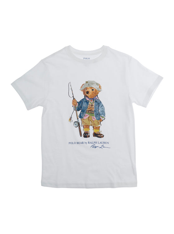 White T-Shirt With Logo And Short Sleeves Cotton Boy Tshirts Polo Shirts