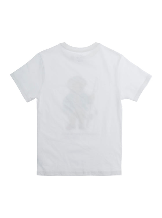 White T-Shirt With Logo And Short Sleeves Cotton Boy Tshirts Polo Shirts