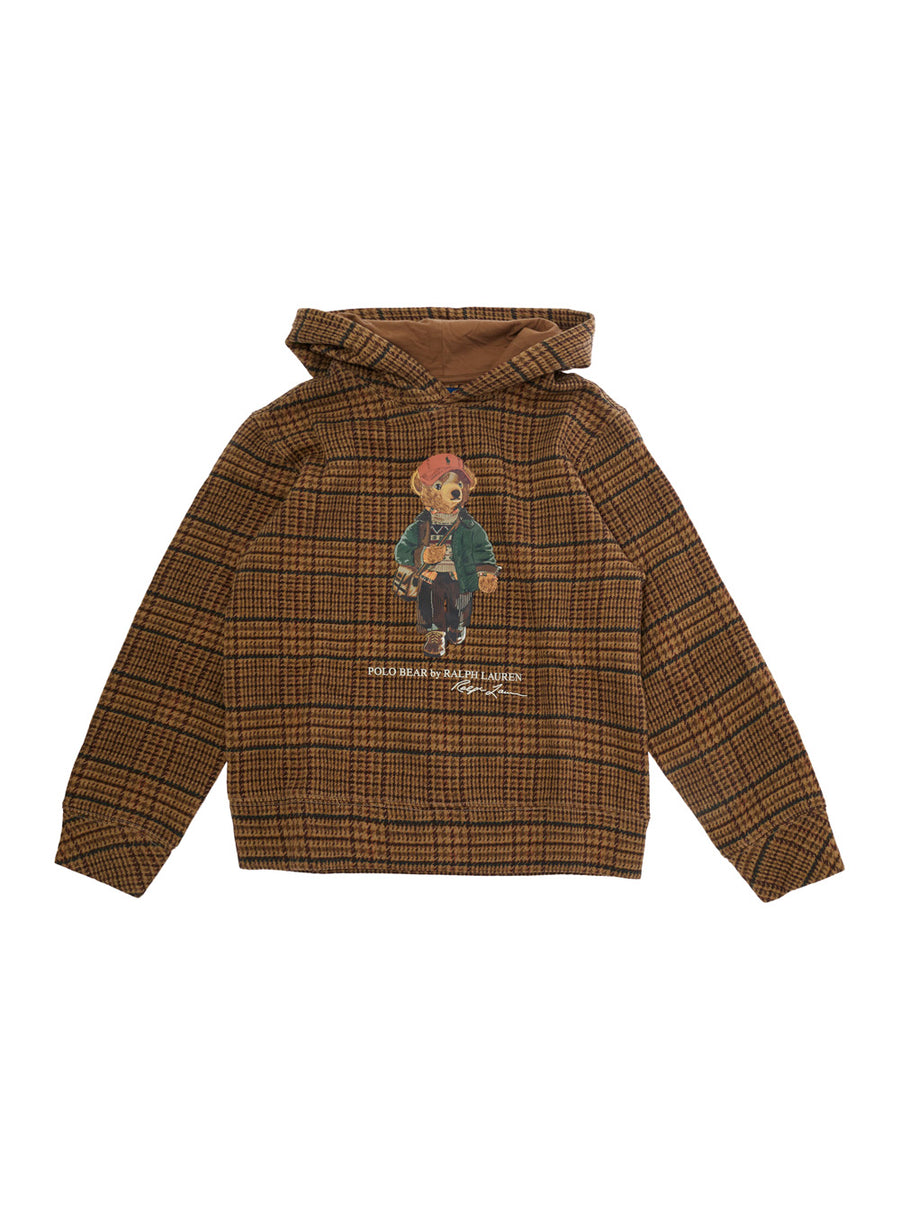 Round Neck Sweatshirt Beige Tech Fabric Cotton Hoods & Sweatshirts