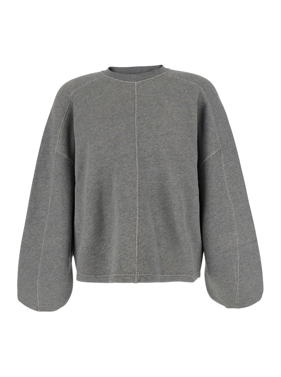 Heavyweight Sweater Grey Cotton Sweatshirts